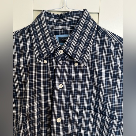 Arrow 1851 Men's Hamilton Poplins Short Sleeve Button Down Plaid Shirt: Size S - Picture 5 of 9